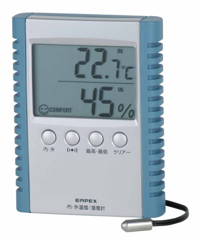 画像1: デジコンフォII(デジタル湿度計/内外温度計)