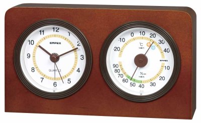 画像3: ウッディデュオ温・湿度計・時計