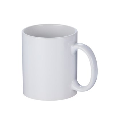 画像1: フルカラー転写対応陶器マグカップ(320ml)(白) フルカラー印刷できます