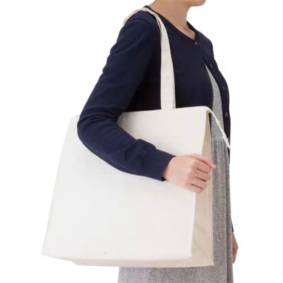 キャンバススクエア保冷トート（M）　ナチュラル