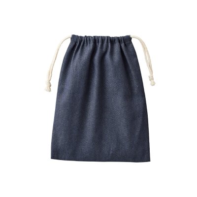 デニムライク巾着（M） 【シルク印刷必須商品】