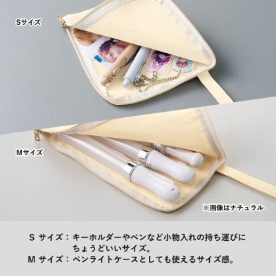 キャンバスL字ファスナーフラットポーチ（M）