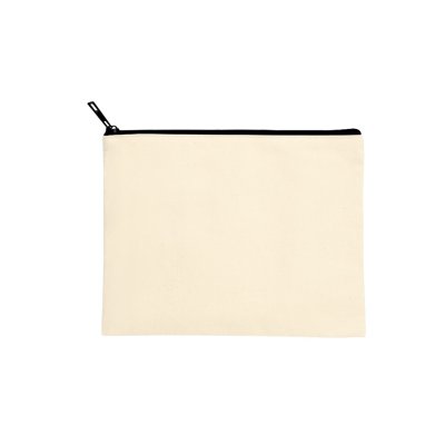 キャンバスフラットポーチ（M）ナチュラル