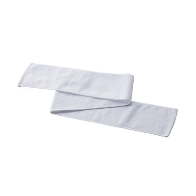 プリントしやすいコットンシャーリングネックタオル　ホワイト