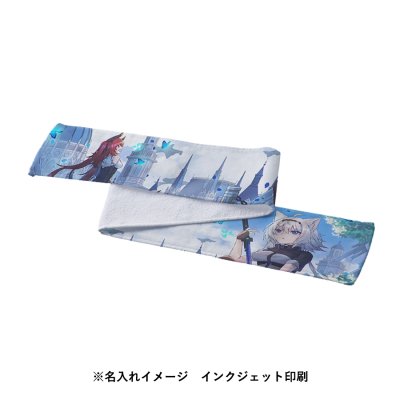 プリントしやすいコットンシャーリングネックタオル　ホワイト