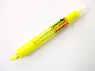 画像1: ４色ボールペン+蛍光ペン