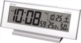 画像: セイコー 温度・湿度計付 電波目覚まし時計 SQ762W | １個〜名入れができます