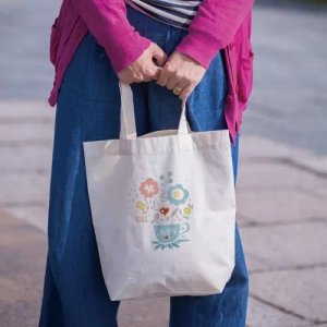 画像: 厚手コットンマチ付トート（Ｍ）　ナチュラル