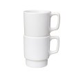 陶器マグ　スタッキング　ホワイト