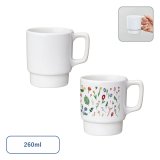 画像: 陶器マグ　スタッキング　ホワイト