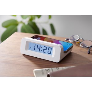 画像: ワイヤレス充電器クロック　ブラン