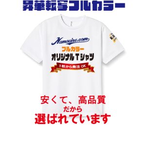 画像: 4.4オンス ドライTシャツ 　白　【サイズ100〜7Ｌ】昇華転写プリント
