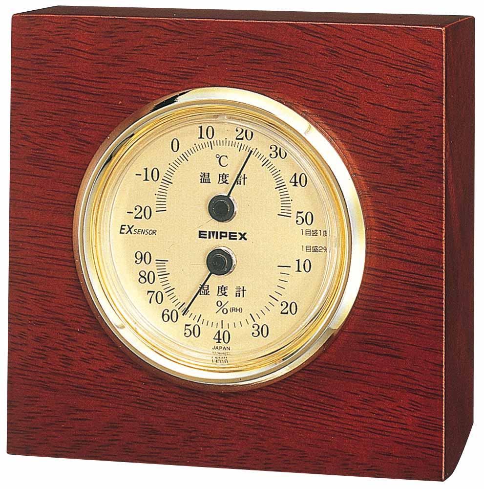 画像1: ウッディEX温・湿度計