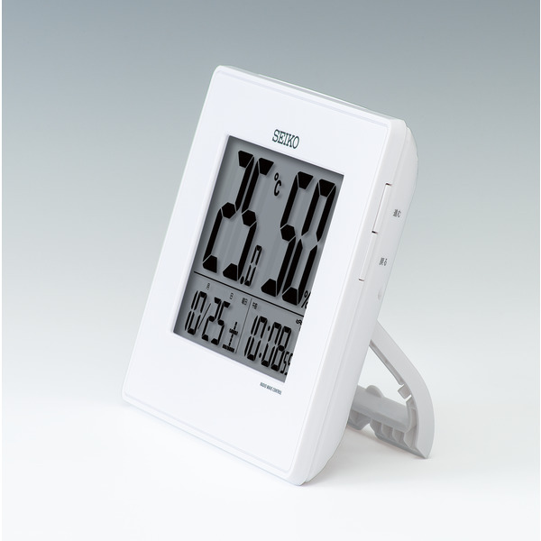 画像2: セイコークロック　温度・湿度表示付き電波デジタル時計