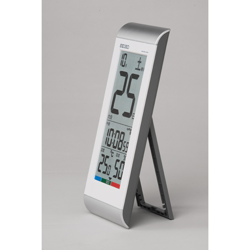 画像2: 温湿度計付き 電波置時計 置き掛け兼用 デジタル