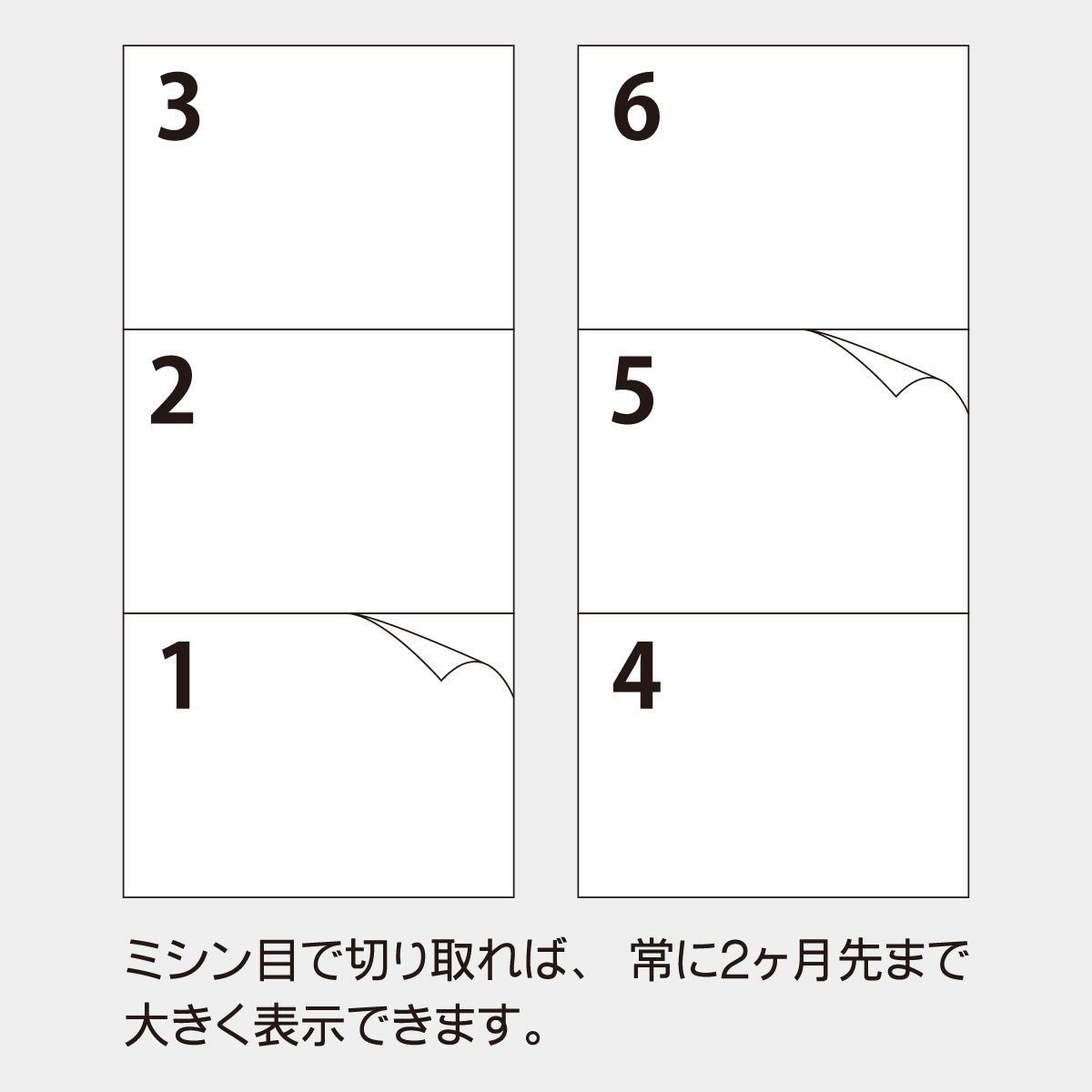 スケジュールプラン ２ヶ月 名入れカレンダー