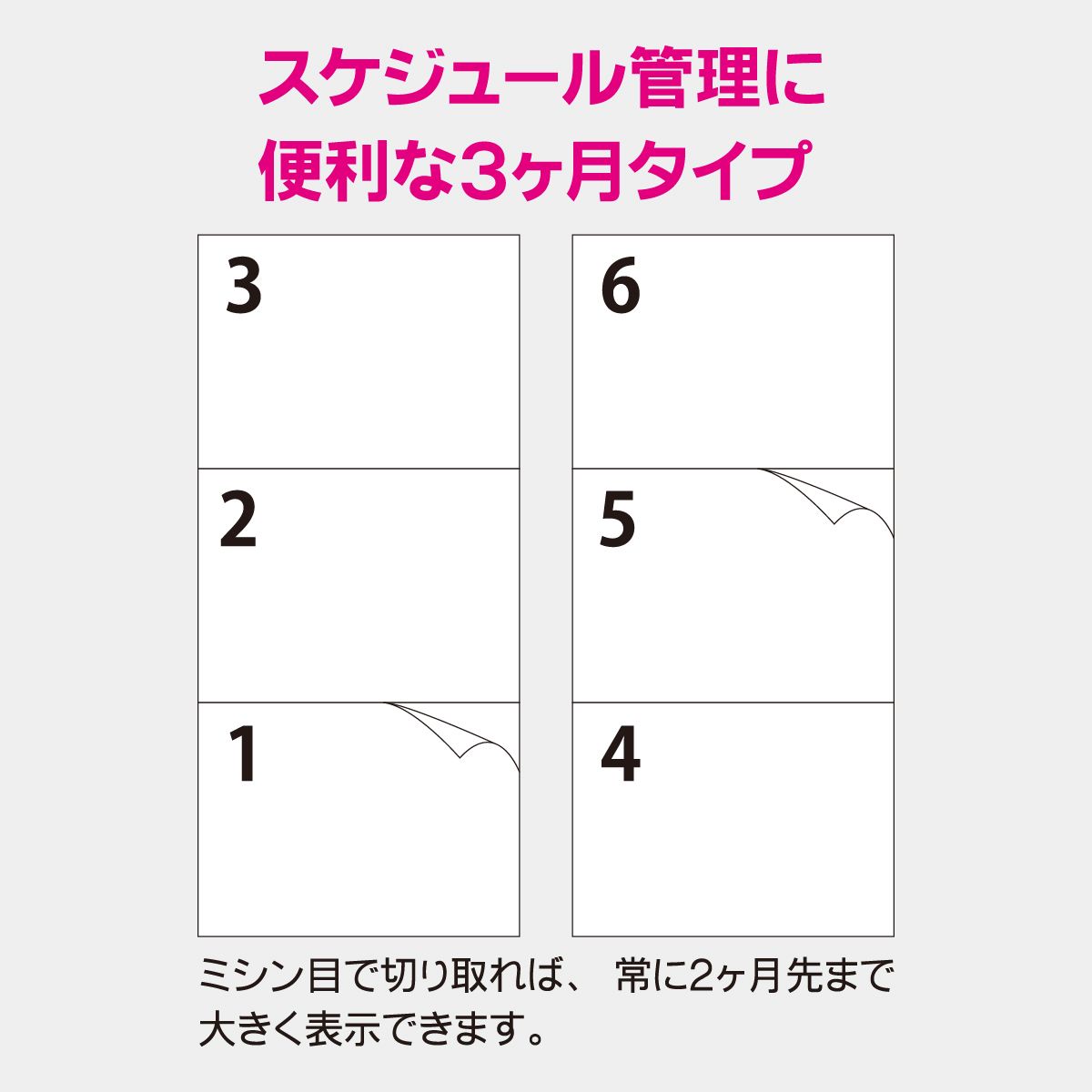 3ヶ月・3色スケジュールカレンダー 名入れカレンダー