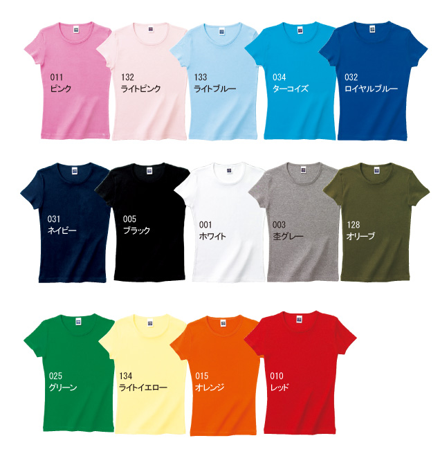 画像: リブクルーネックTシャツ　【13色 　S,M,L３サイズ】